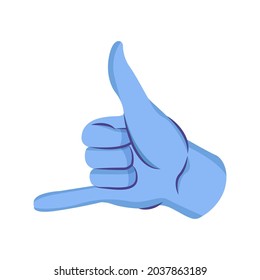 Isolated hand doing sign language Vector illustration