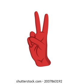 Isolated hand doing sign language Vector illustration