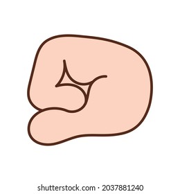 Isolated hand doing sign language Vector illustration