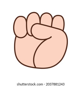 Einzige Hand mit Zeichensprache Vektor-Illustration