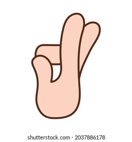Isolated hand doing sign language Vector illustration