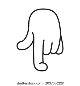 Isolated hand doing sign language Vector illustration