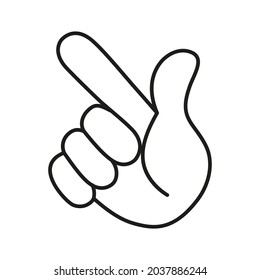 Isolated hand doing sign language Vector illustration