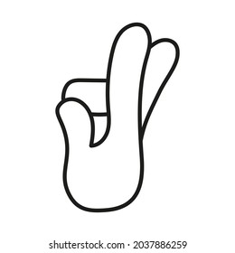 Isolated hand doing sign language Vector illustration