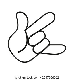 Isolated hand doing sign language Vector illustration