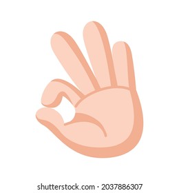 Isolated hand doing sign language Vector illustration