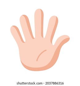 Einzige Hand mit Zeichensprache Vektor-Illustration