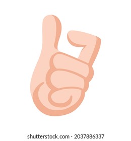 Isolated hand doing sign language Vector illustration