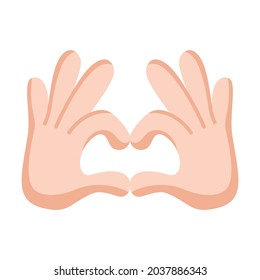 Isolated hand doing sign language Vector illustration