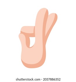 Isolated hand doing sign language Vector illustration