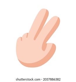 Isolated hand doing sign language Vector illustration