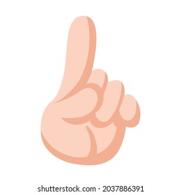 Isolated hand doing sign language Vector illustration