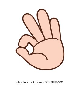 Isolated hand doing sign language Vector illustration