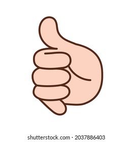 Isolated hand doing sign language Vector illustration