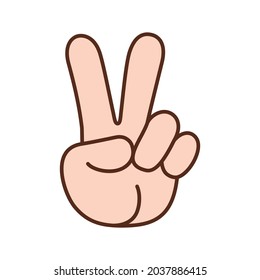 Einzige Hand mit Zeichensprache Vektor-Illustration