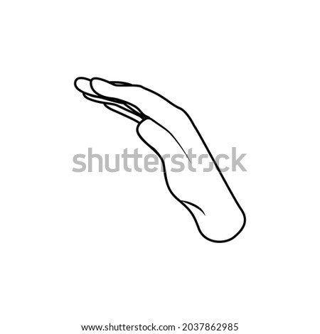 Isolated hand doing sign language Vector illustration