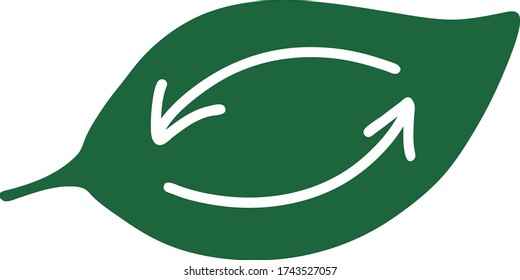Icono ecológico de dibujo a mano aislado