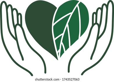 Icono ecológico de dibujo a mano aislado