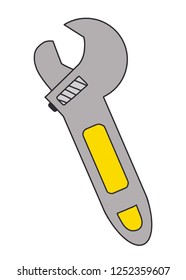 
isolated hand drawing locking pliers vector