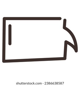 Isolated hand drawn empty bubble chat icon Vector