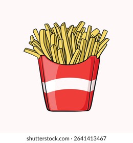 Isolated hand drawn french fries design