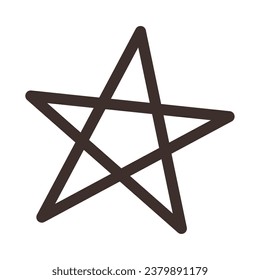 Isolated hand drawn star shape icon Vector