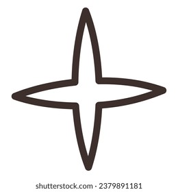 Einziger handgezeichneter Stern-Formsymbol Vektor