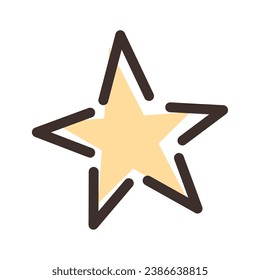 Isolated hand drawn star shape icon Vector