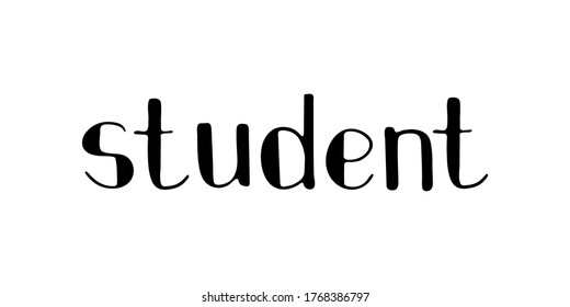 Letras manuscritas de texto de la: vector de stock (libre de regalías ...