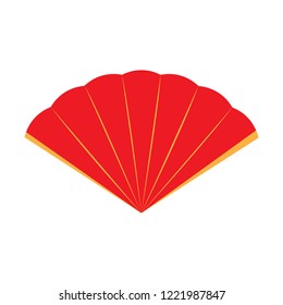 Isolated hand fan image. Vector illustration design