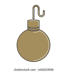 Isolated hand grenade icon. War icon - Vector illustration