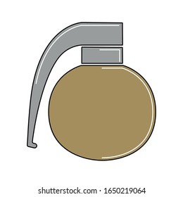 Isolated hand grenade icon. War icon - Vector illustration