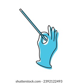 Isolated hand holding a magician hand magic icon Vector illustration