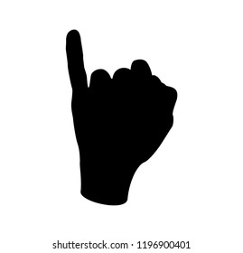 Isolated Hand Pinky On White Backround Stock Vector (Royalty Free ...