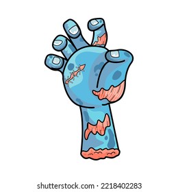 Isolated hand scary hallowen vector illustration