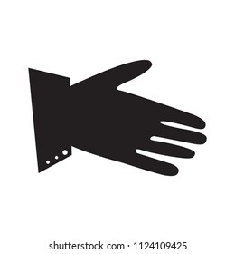 Isolated hand silhouette