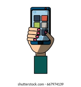 isolated hand smartphone cellphone