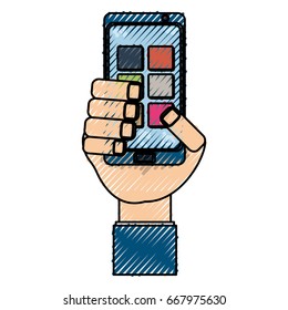 isolated hand smartphone cellphone