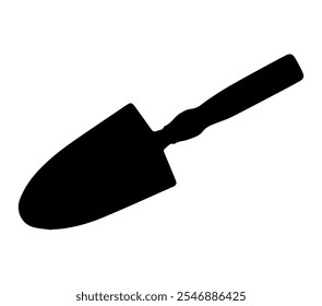 Isolated Hand trowel icon on white background.