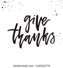 Isolated hand written quote - can be used on thanks giving card or invitation. Great housewarming poster design.