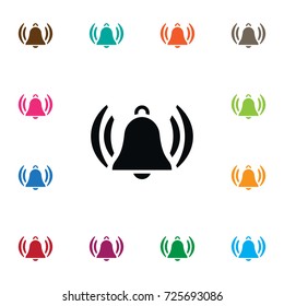 Isolated Handbell Icon. Handle Vector Element Can Be Used For Handle, Hand, Bell Design Concept.