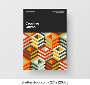 Ilustración del vector de diseño de la lista de mano aislada A4. Plantilla única de afiche de patrón de mosaico.