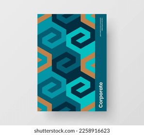 Isolated handbill A4 vector design concept. Colorful geometric tiles placard illustration.
