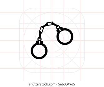 Isolated Handcuffs Icon