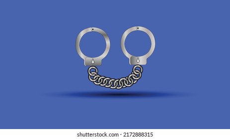 Isolated handcuffs vector icon illustration police equipment eps 10