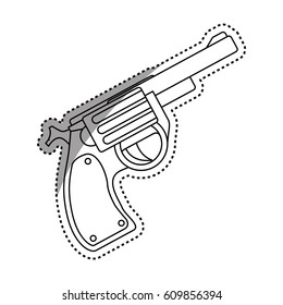 Isolated handgun weapon vector illustration graphic design