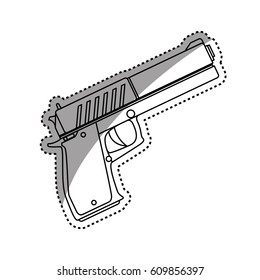 Isolated handgun weapon vector illustration graphic design