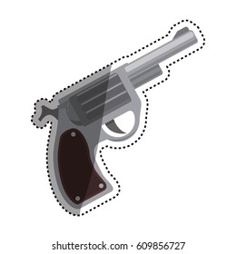Isolated handgun weapon vector illustration graphic design
