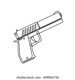 Isolated handgun weapon vector illustration graphic design