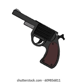 Isolated handgun weapon vector illustration graphic design